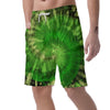 Emerald Green Tie Dye Men's Shorts-grizzshop