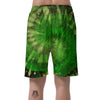 Emerald Green Tie Dye Men's Shorts-grizzshop