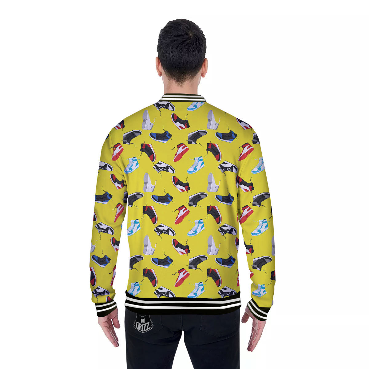 Emo Shoes Print Pattern Baseball Jacket-grizzshop