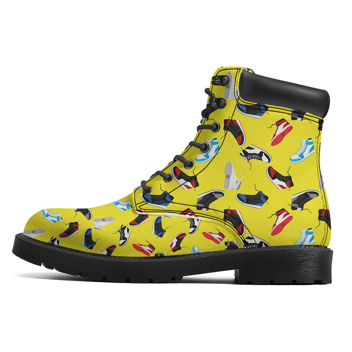 Emo Shoes Print Pattern Boots-grizzshop