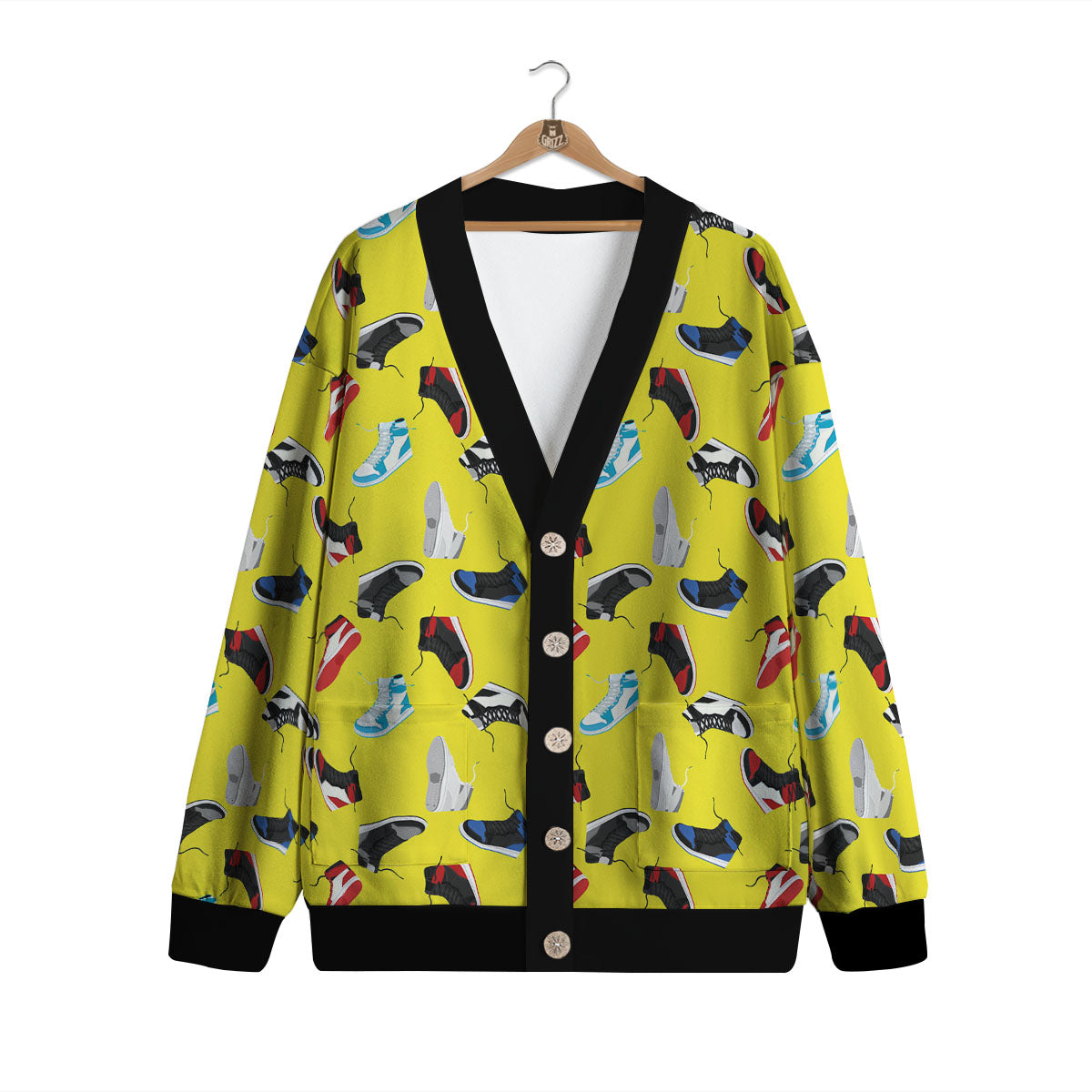 Emo Shoes Print Pattern Cardigan-grizzshop