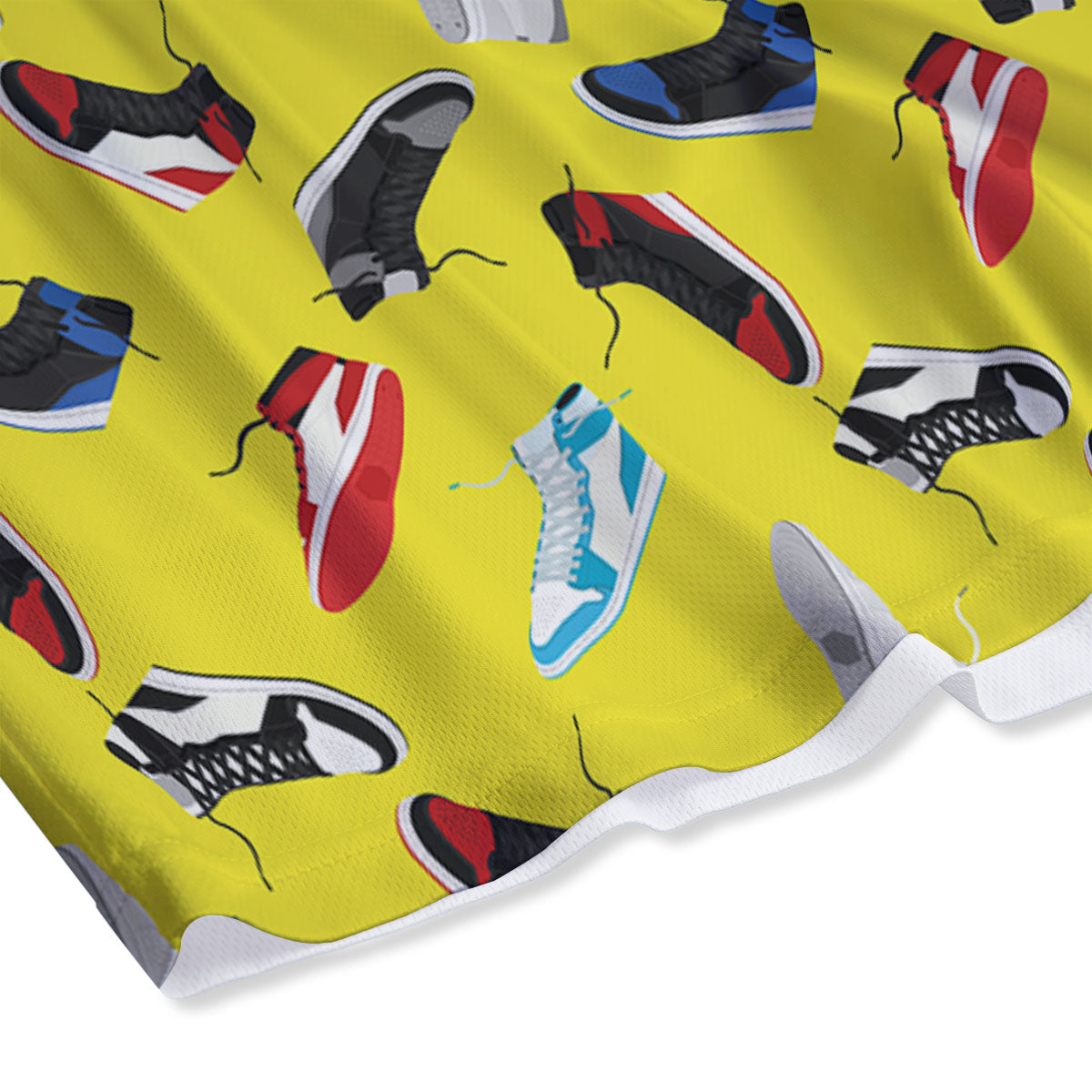 Emo Shoes Print Pattern Mesh Shorts-grizzshop