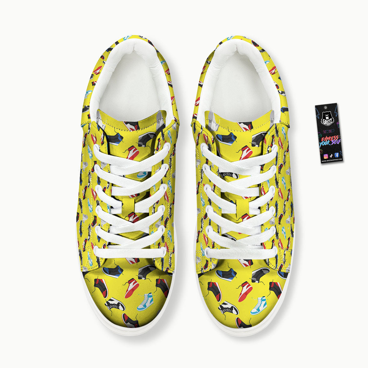 Emo Shoes Print Pattern Platform Shoes-grizzshop