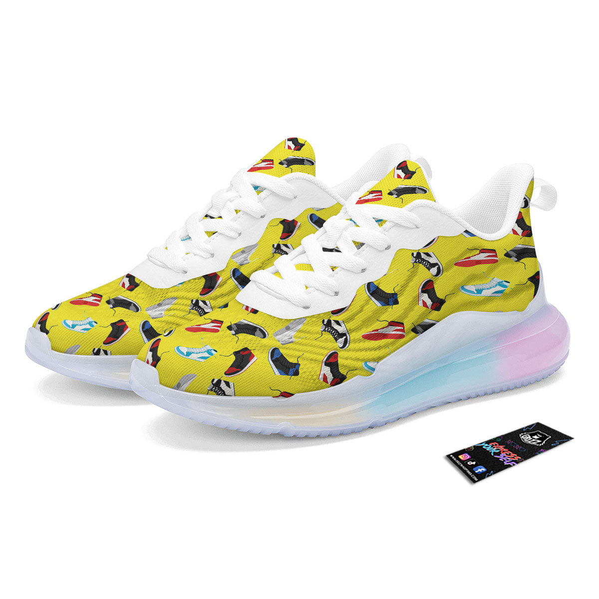 Emo Shoes Print Pattern Running Sneakers-grizzshop
