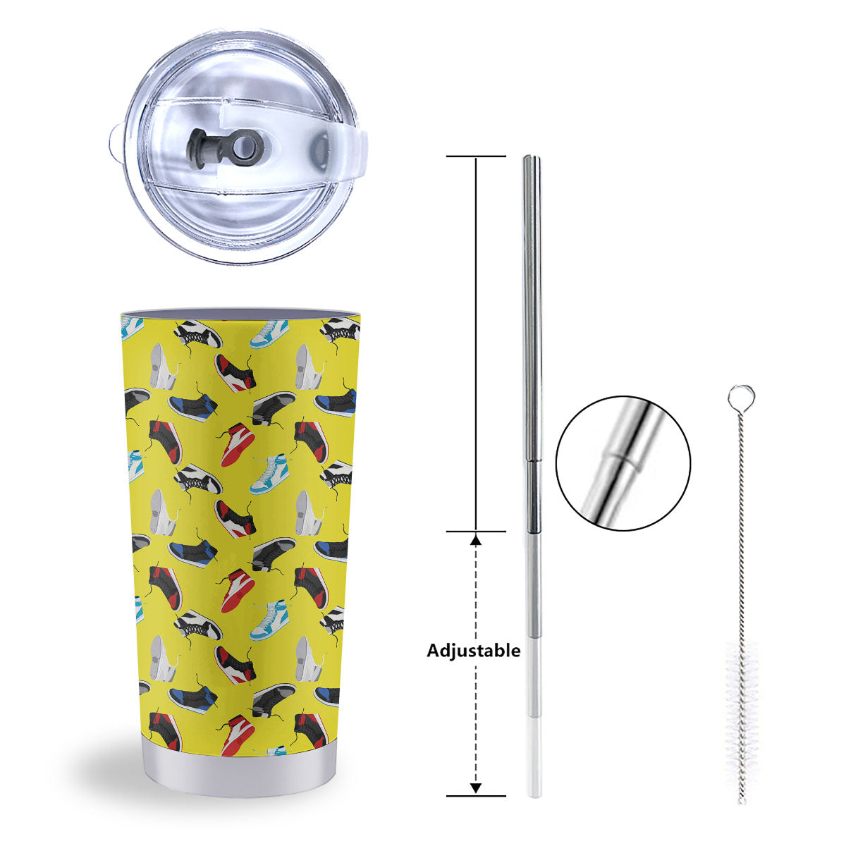 Emo Shoes Print Pattern Tumbler-grizzshop