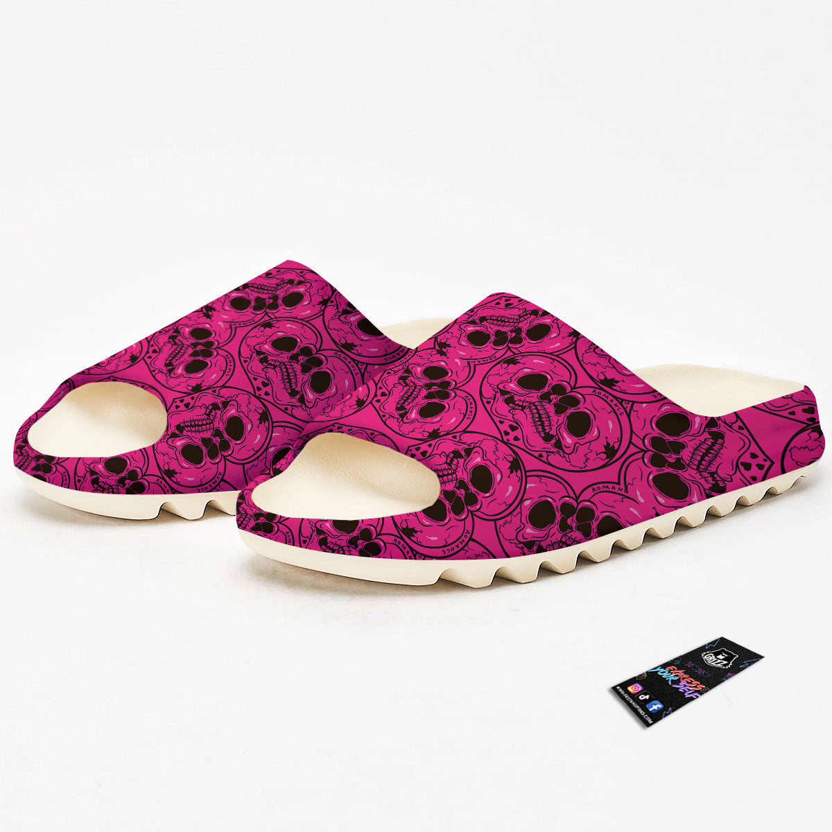 Emo Symbols Pink Print Pattern Sandals-grizzshop