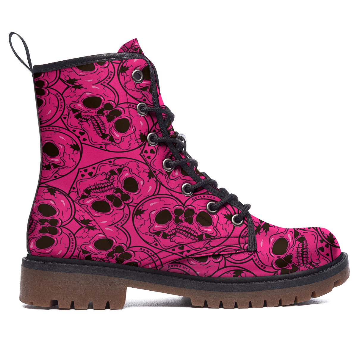 Emo Symbols Pink Print Pattern Work Boots-grizzshop