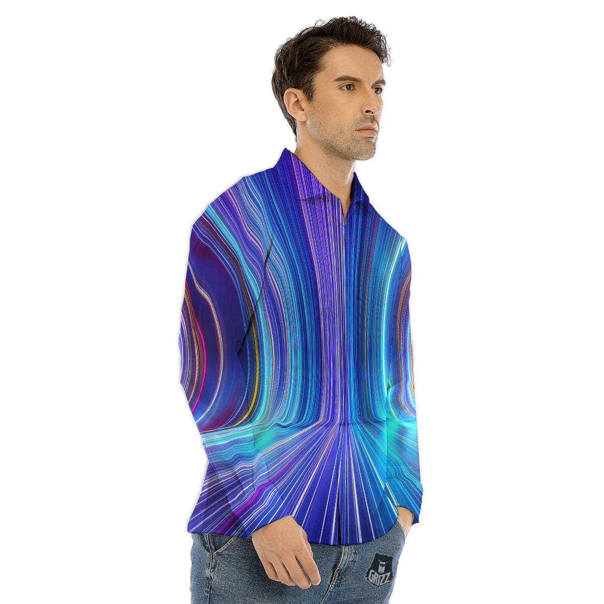 Emoji 3D Face Print Pattern Men's Dress Shirts-grizzshop