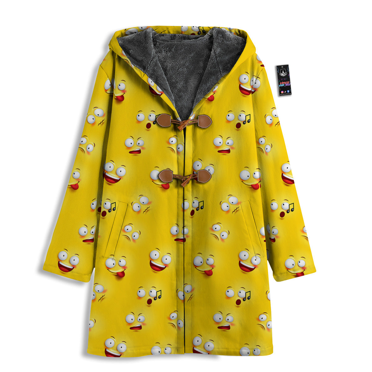 Emoji 3D Face Print Pattern Men's Windbreaker Jacket-grizzshop