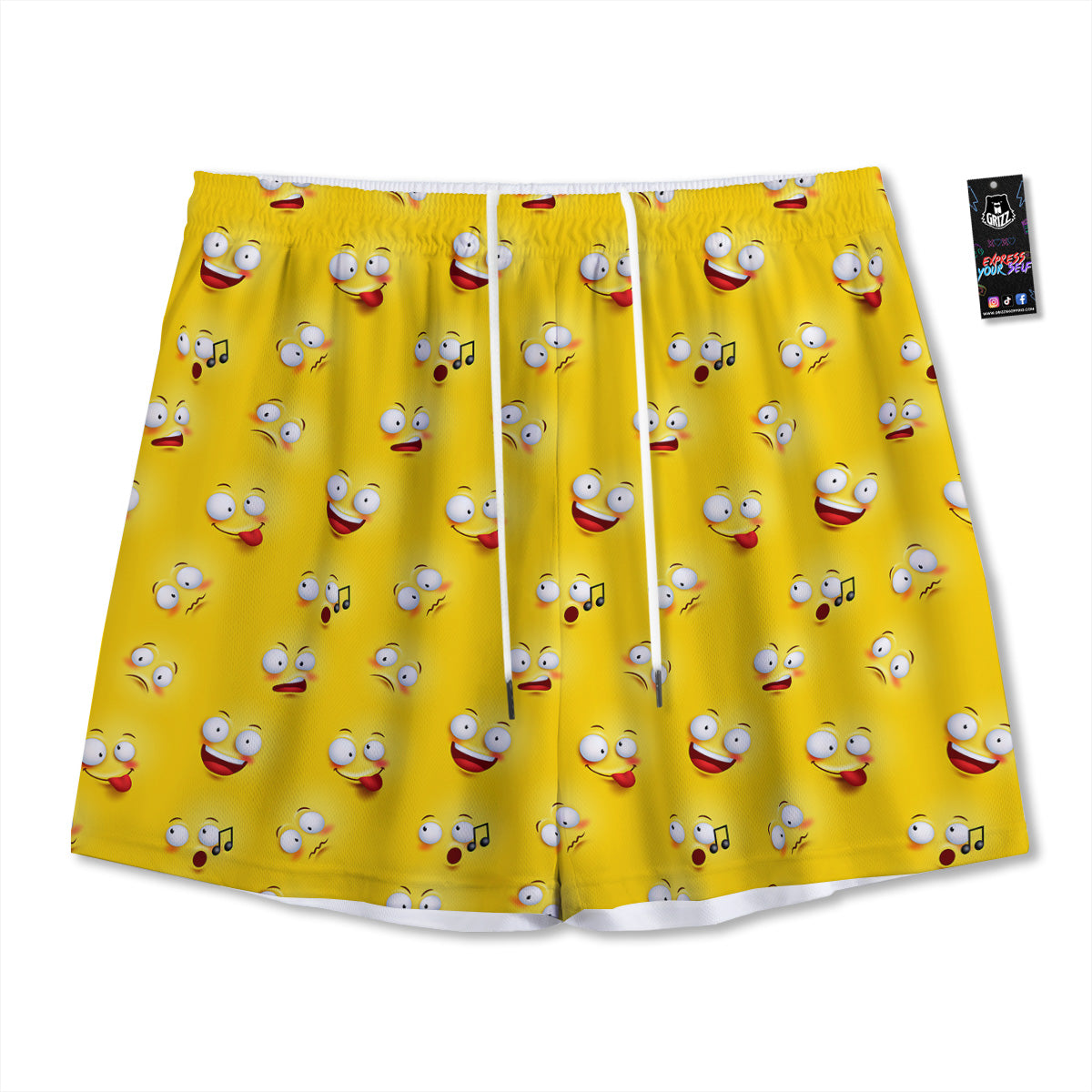 Half Moon Print Mesh Shorts