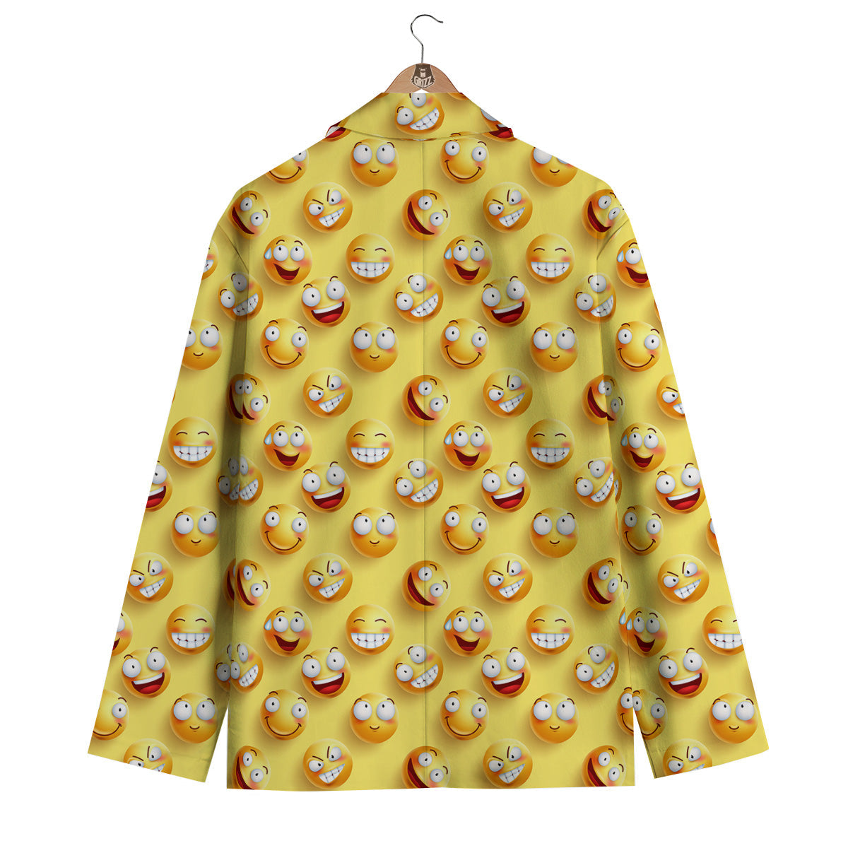 Emoji And Facial Expressions Print Pattern Men's Blazer-grizzshop