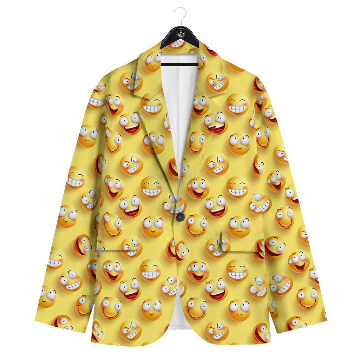 Emoji And Facial Expressions Print Pattern Men's Sport Coat-grizzshop