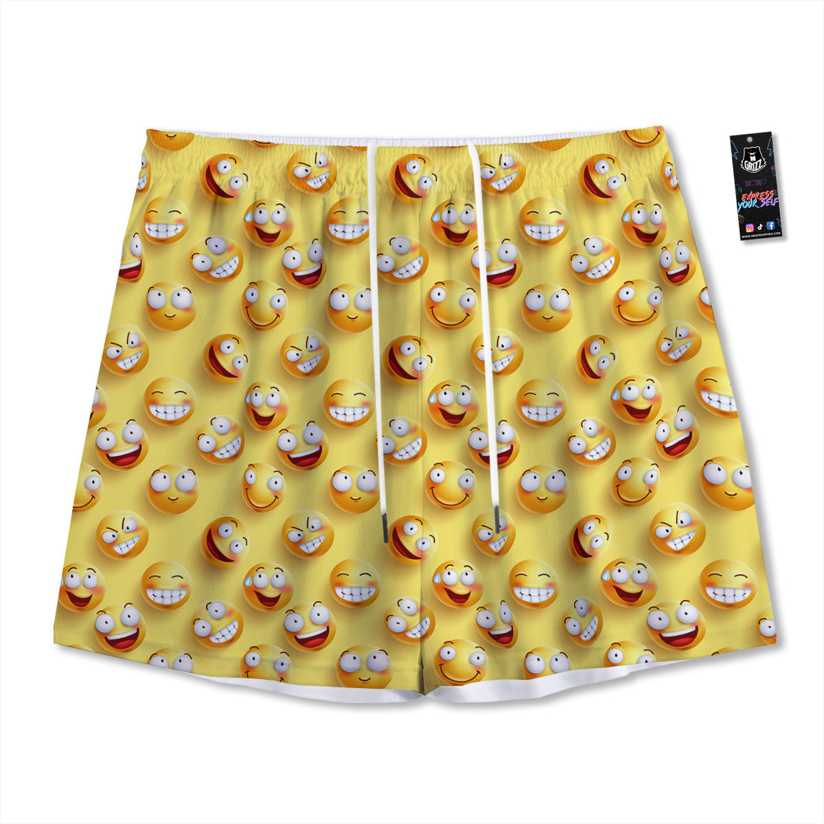 Halftone Sun Dot Print Mesh Shorts