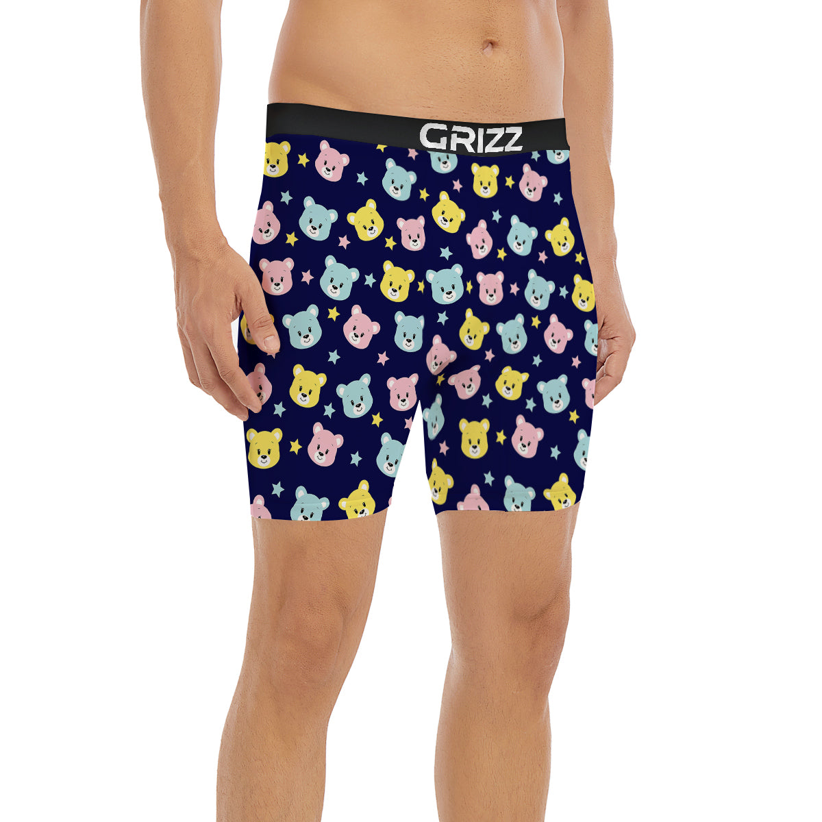 Emoji Bear Print Pattern Boxer Briefs-grizzshop