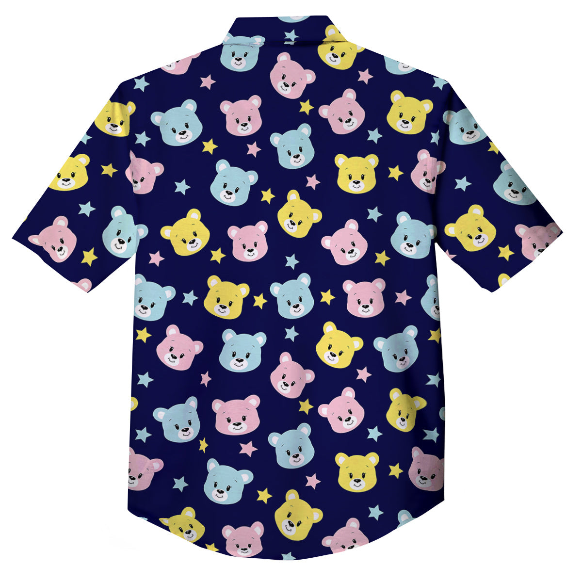 Emoji Bear Print Pattern Button Up Shirt-grizzshop