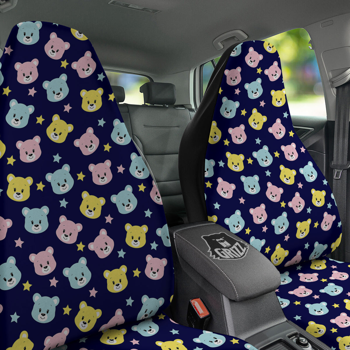 Emoji Bear Print Pattern Car Seat Covers-grizzshop