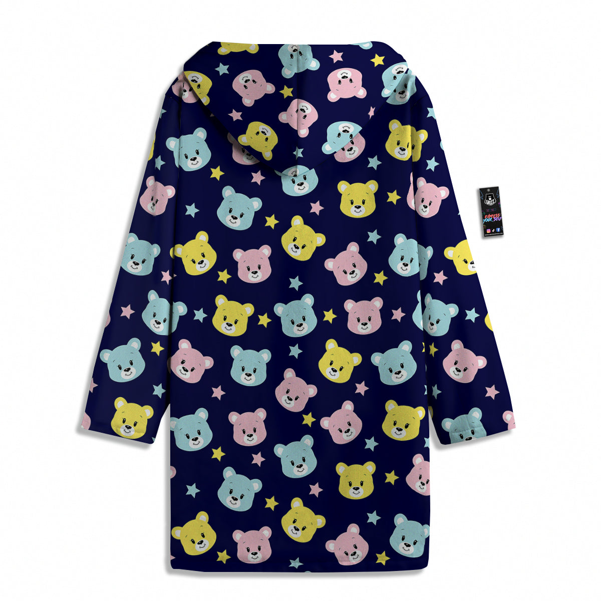 Emoji Bear Print Pattern Men's Windbreaker Jacket-grizzshop