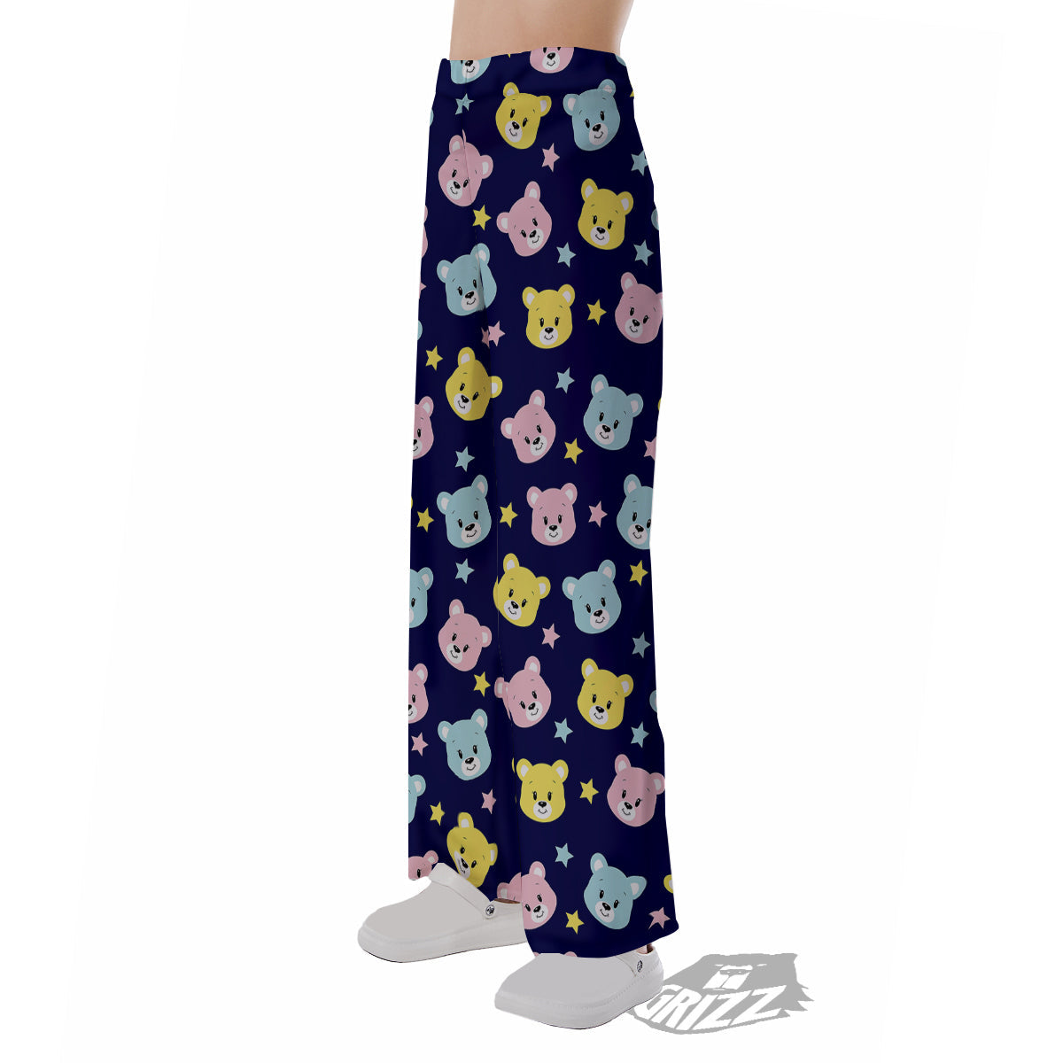 Emoji Bear Print Pattern Pajama Pants-grizzshop