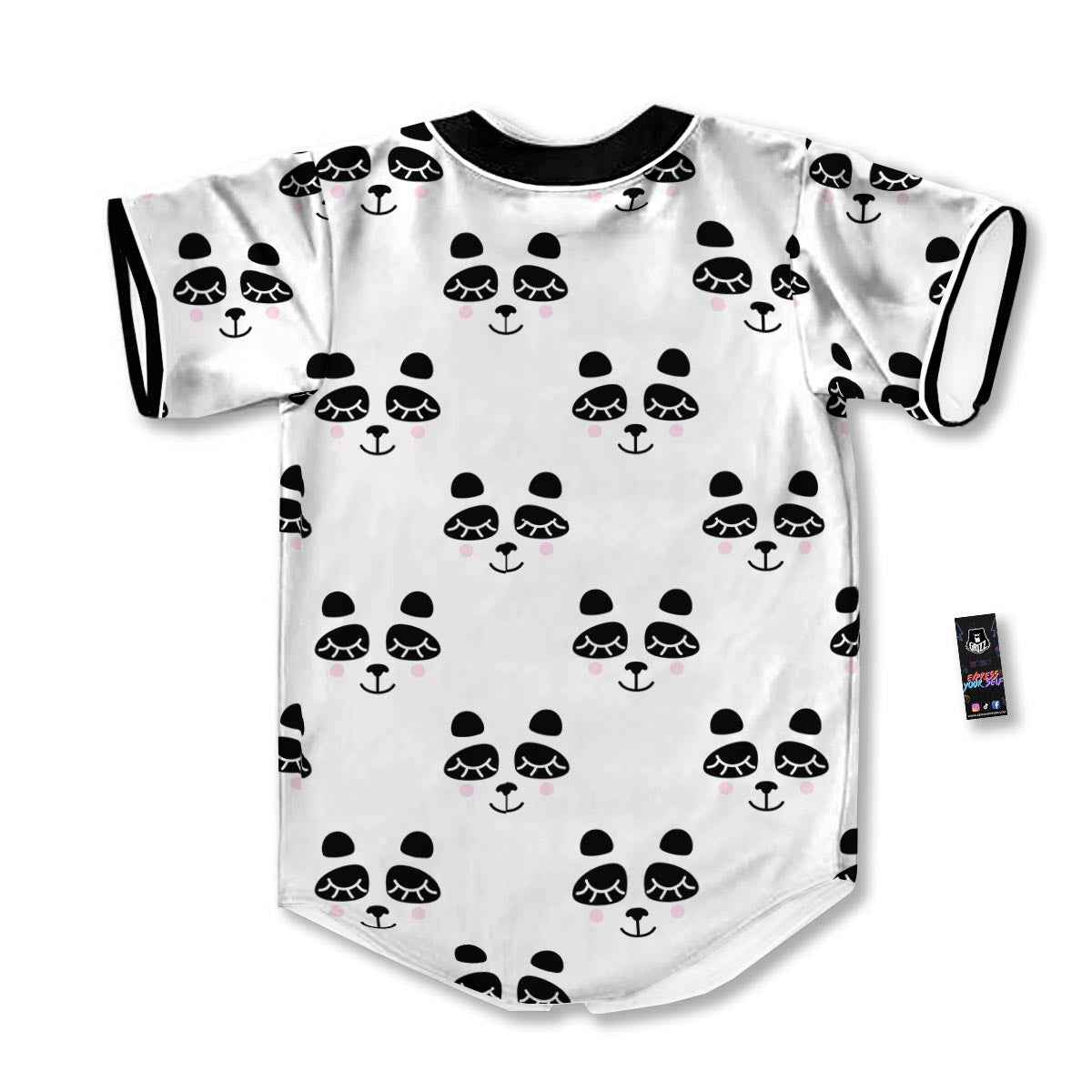 Emoji Bear Sleeping Print Pattern Baseball Jersey-grizzshop