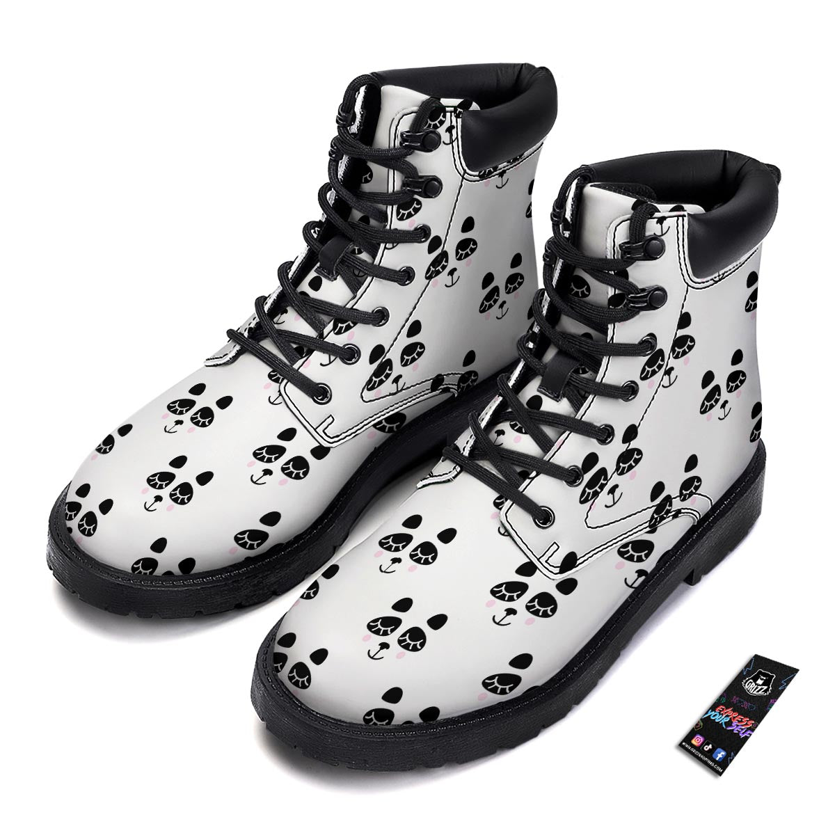 Emoji Bear Sleeping Print Pattern Boots-grizzshop