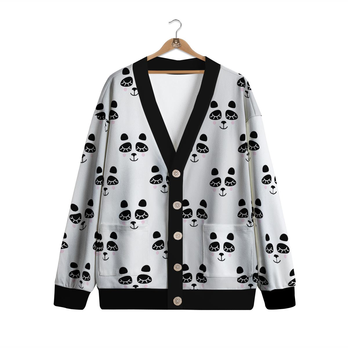 Emoji Bear Sleeping Print Pattern Cardigan-grizzshop