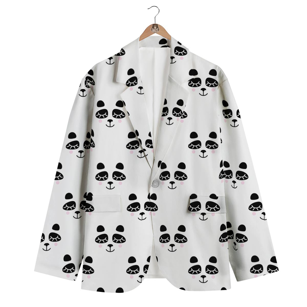 Emoji Bear Sleeping Print Pattern Men's Blazer-grizzshop