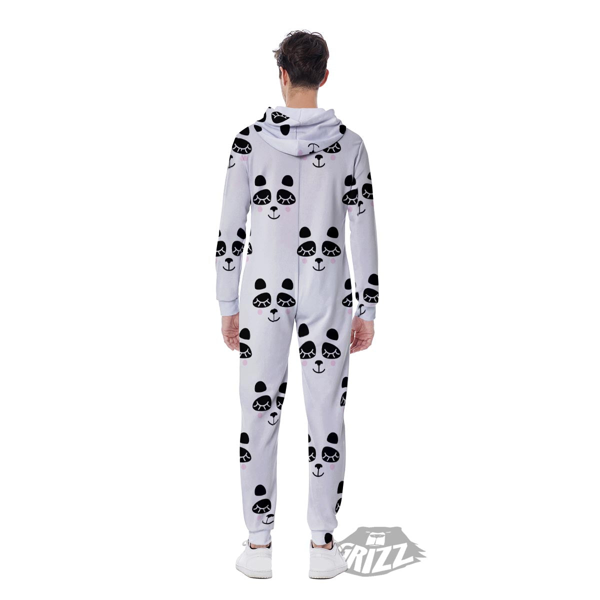 Emoji Bear Sleeping Print Pattern Men's Jumpsuit-grizzshop