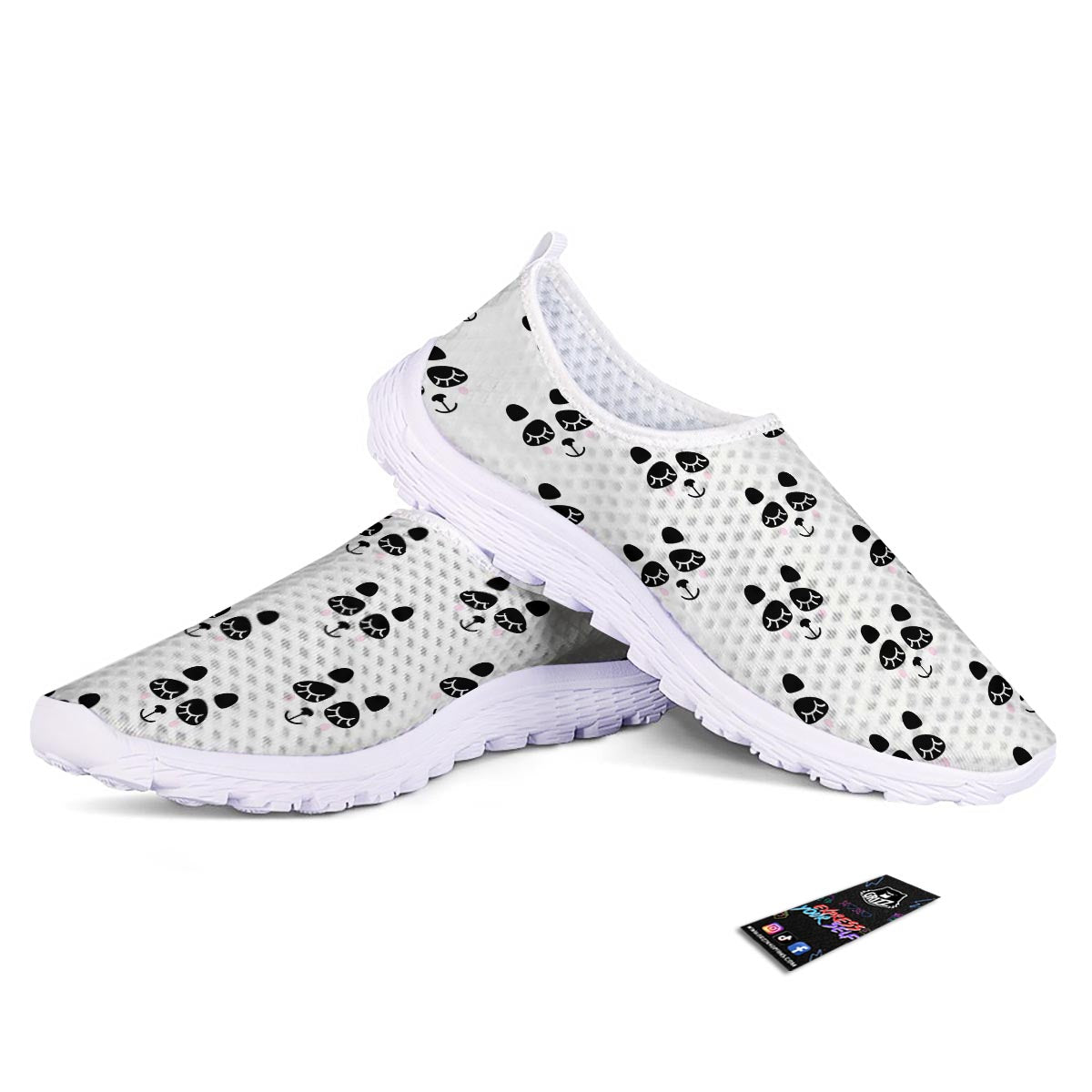 Emoji Bear Sleeping Print Pattern Nurse Shoes-grizzshop