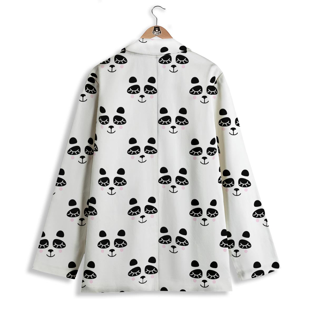 Emoji Bear Sleeping Print Pattern Women's Blazer-grizzshop