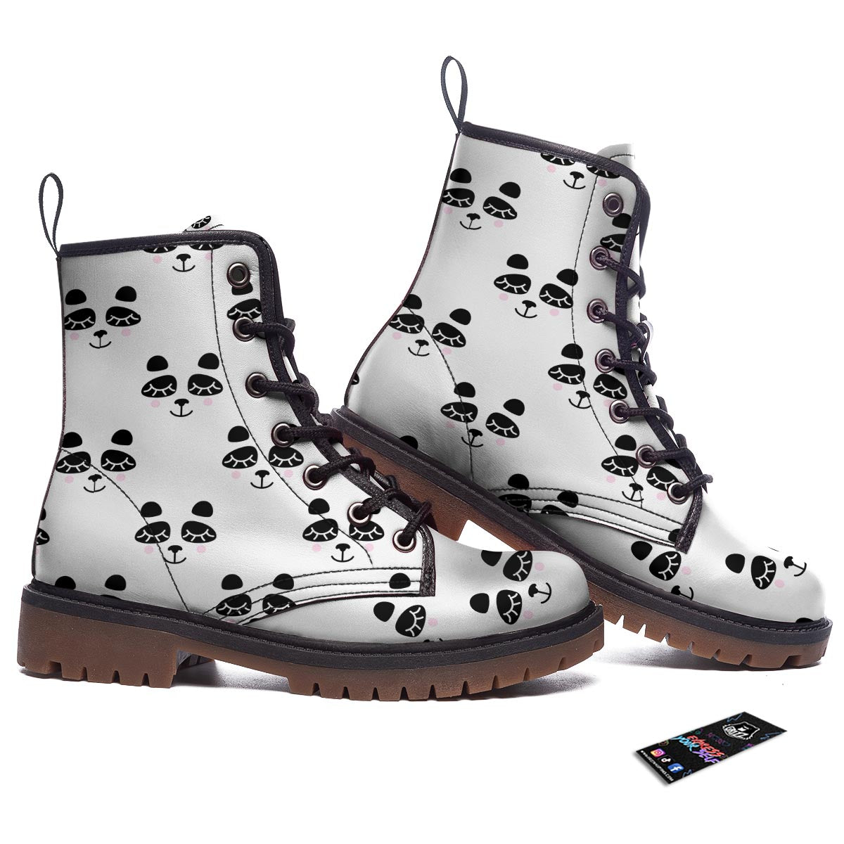 Emoji Bear Sleeping Print Pattern Work Boots-grizzshop
