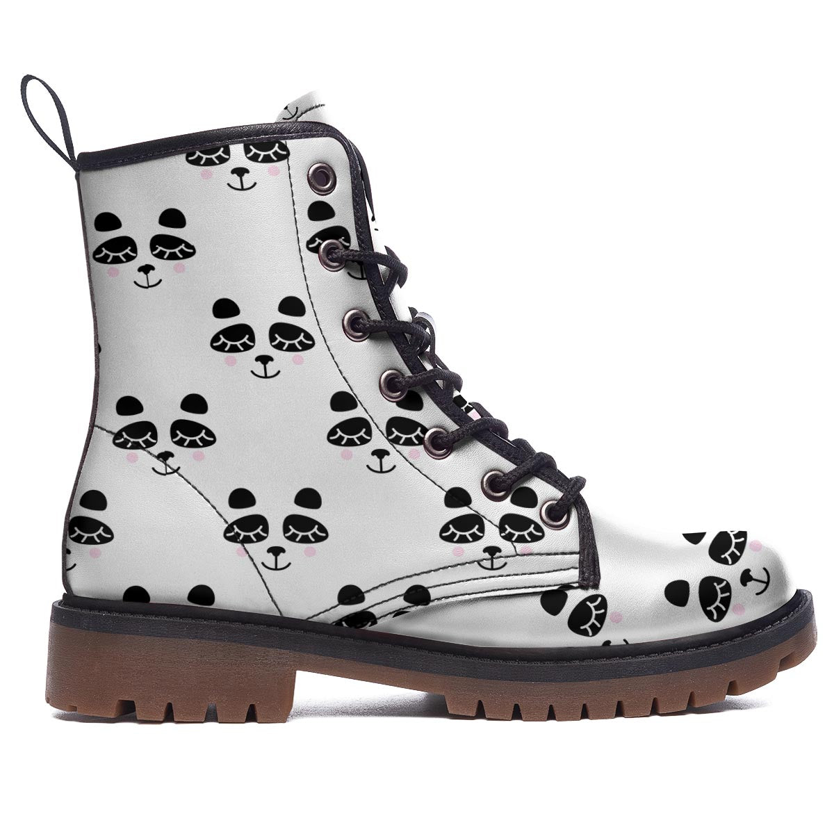 Emoji Bear Sleeping Print Pattern Work Boots-grizzshop