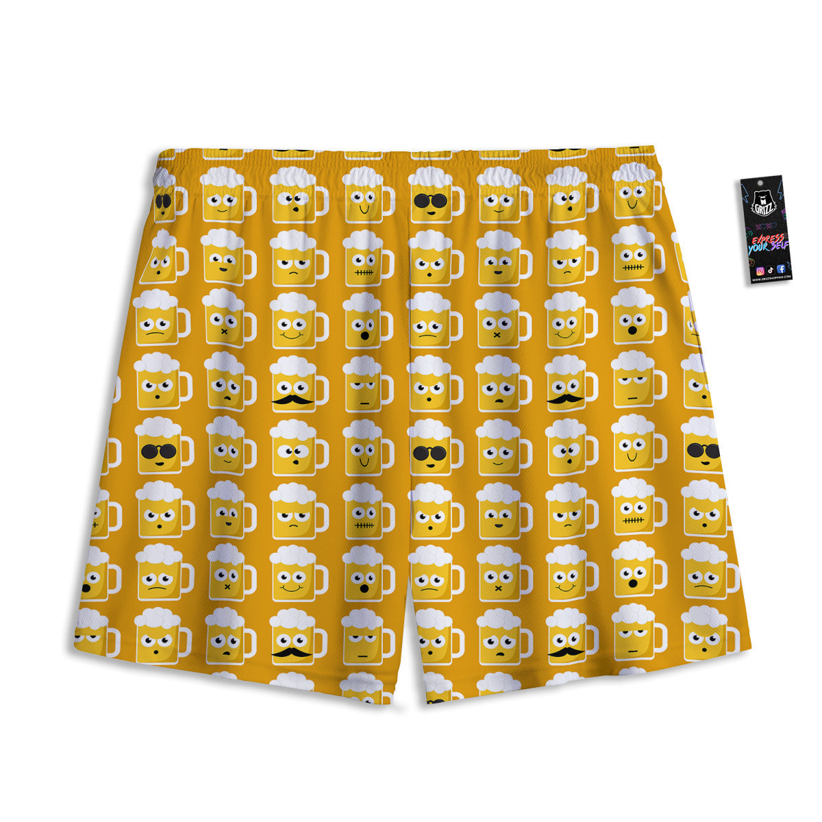 Halloween Cute Dino Print Pattern Mesh Shorts