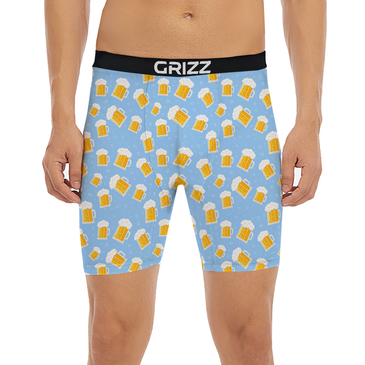 Emoji Beer Print Pattern Boxer Briefs-grizzshop