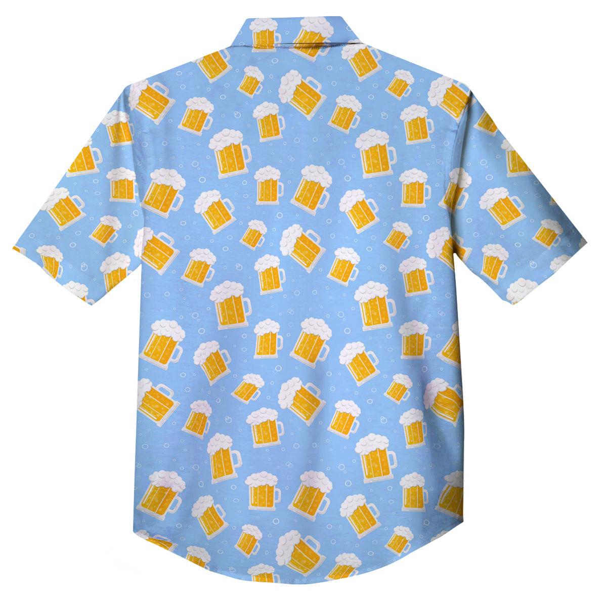 Emoji Beer Print Pattern Button Up Shirt-grizzshop