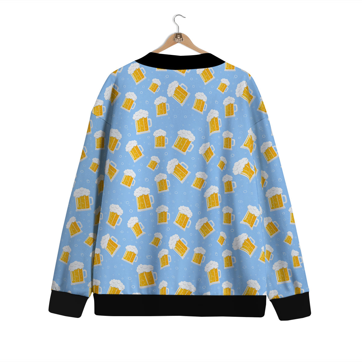 Emoji Beer Print Pattern Cardigan-grizzshop