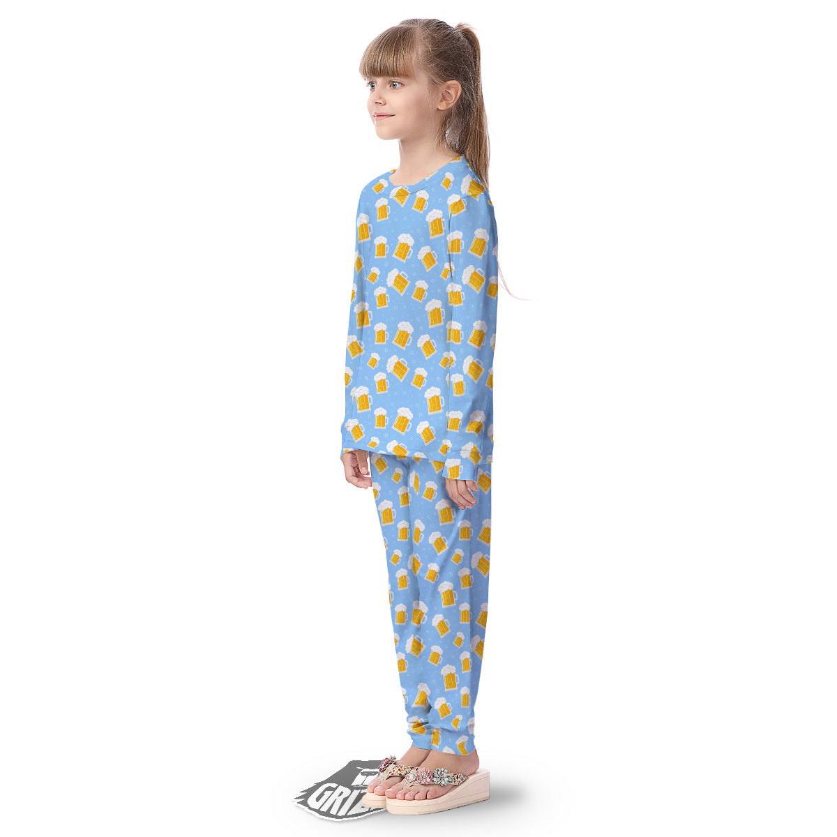 Emoji Beer Print Pattern Kid's Pajamas-grizzshop