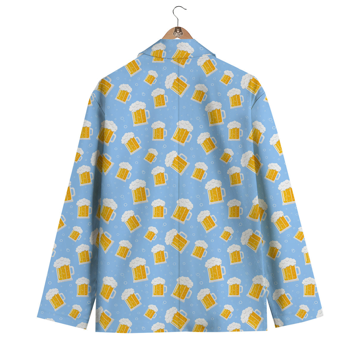 Emoji Beer Print Pattern Men's Blazer-grizzshop