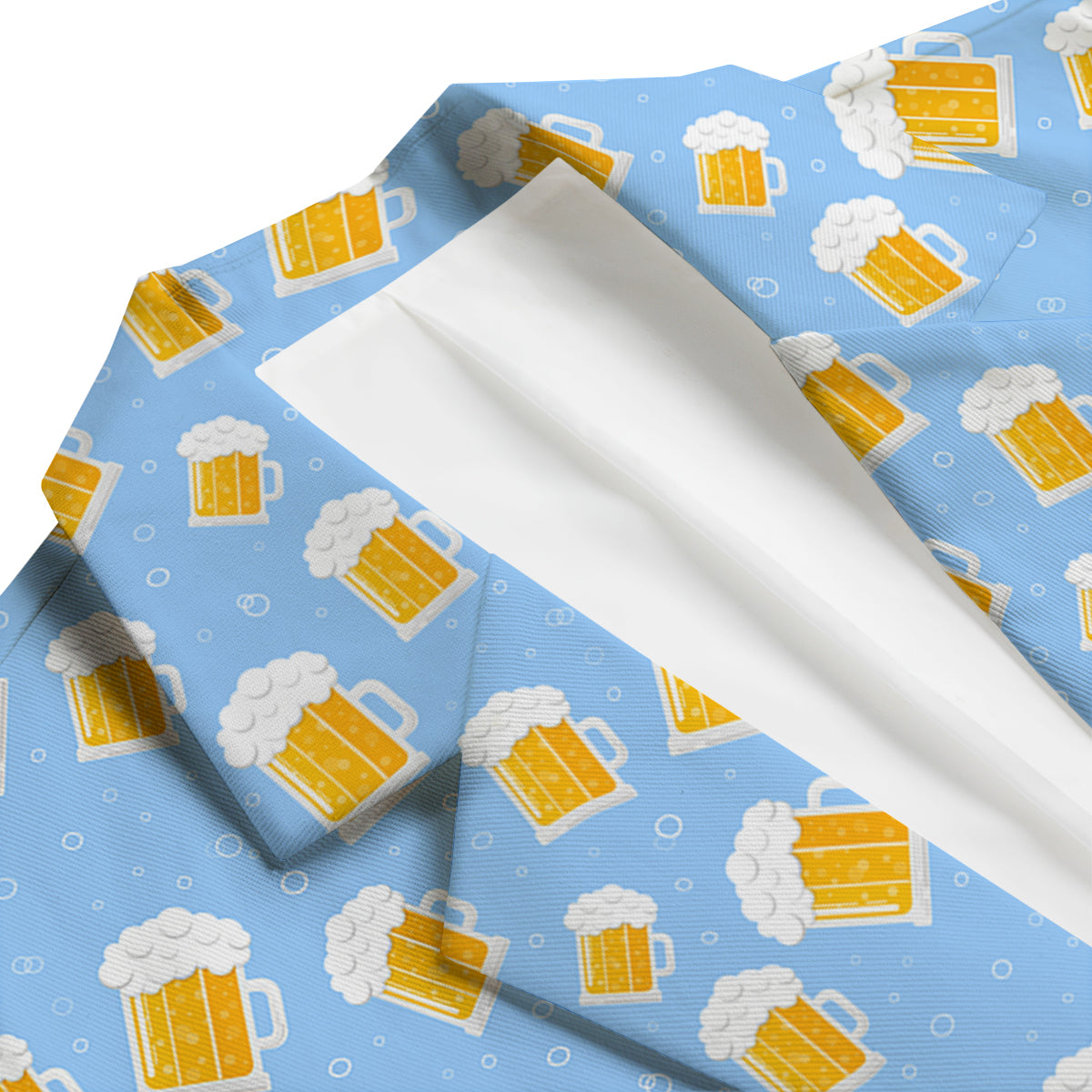 Emoji Beer Print Pattern Men's Blazer-grizzshop