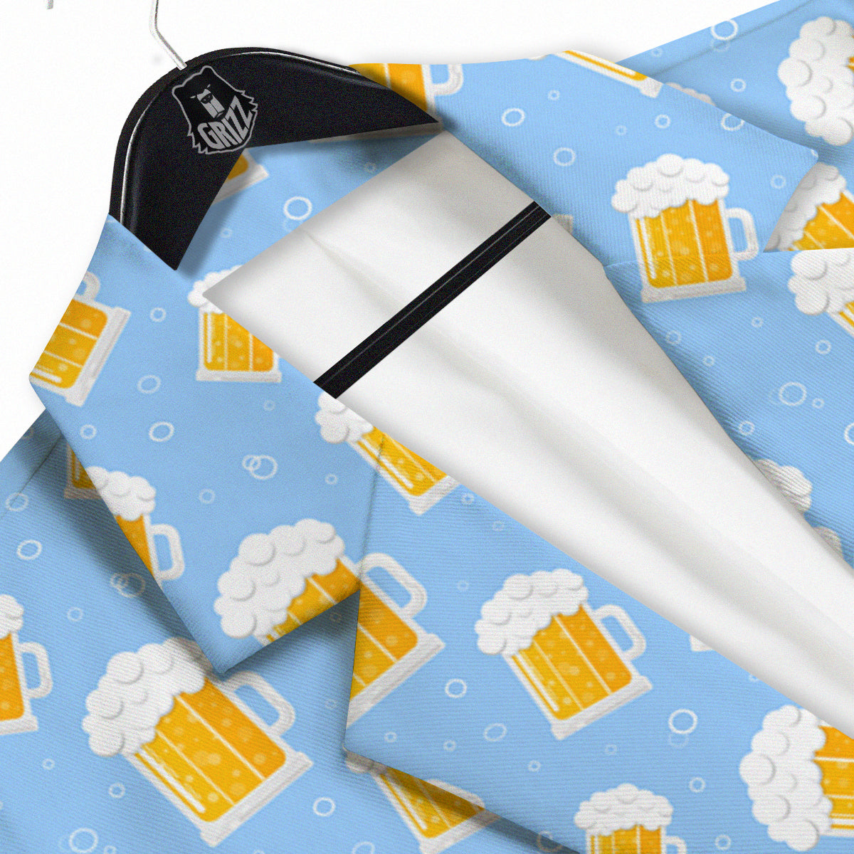 Emoji Beer Print Pattern Men's Sport Coat-grizzshop