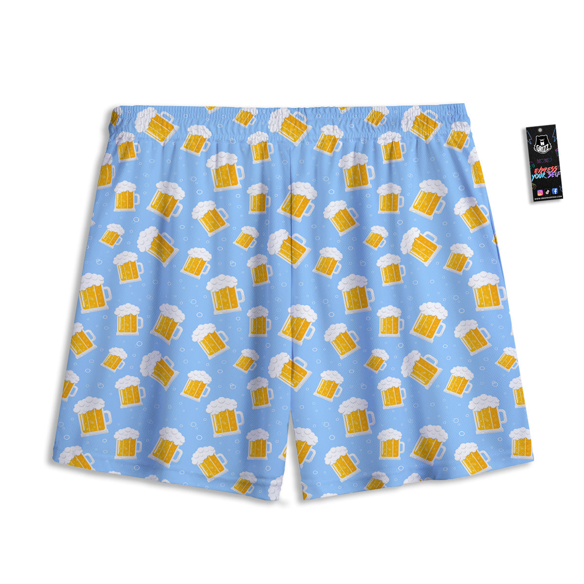 French Bulldog Faces Print Pattern Mesh Shorts