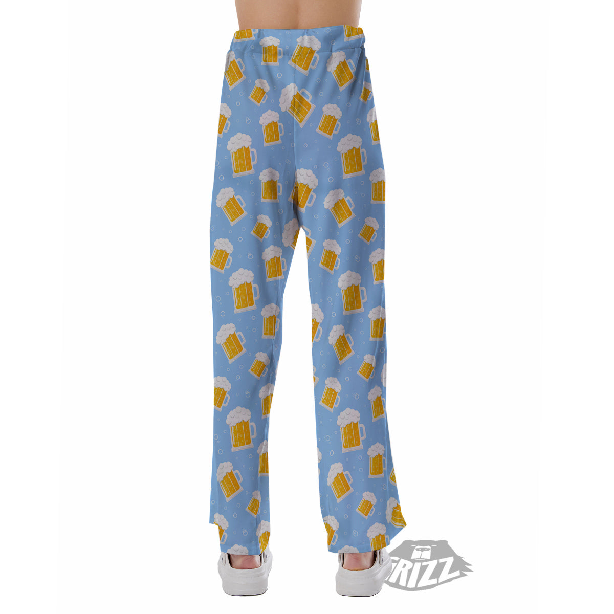 Emoji Beer Print Pattern Pajama Pants-grizzshop
