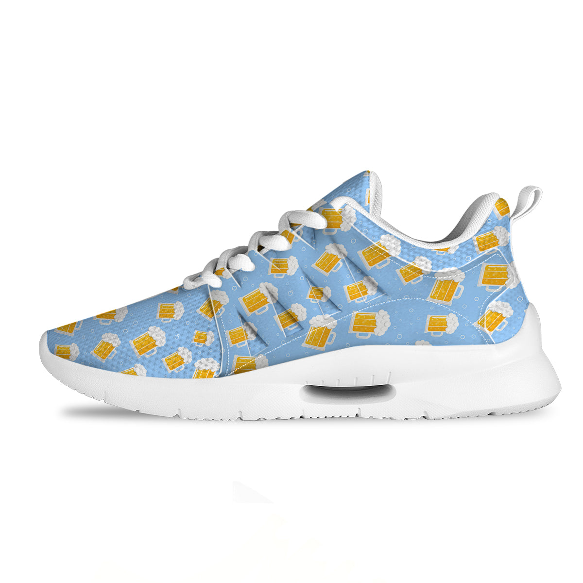 Emoji Beer Print Pattern Tennis Shoes-grizzshop
