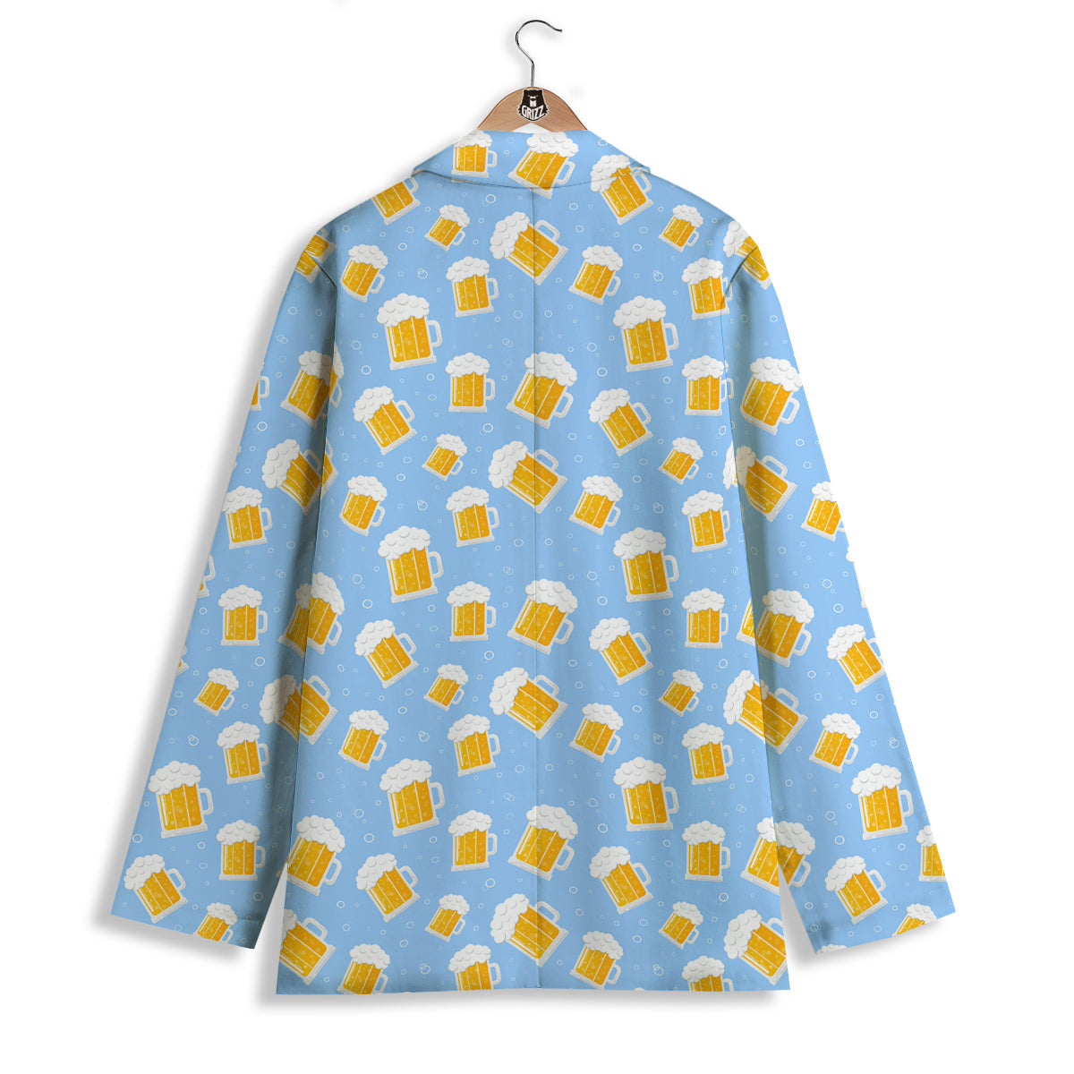Emoji Beer Print Pattern Women's Blazer-grizzshop