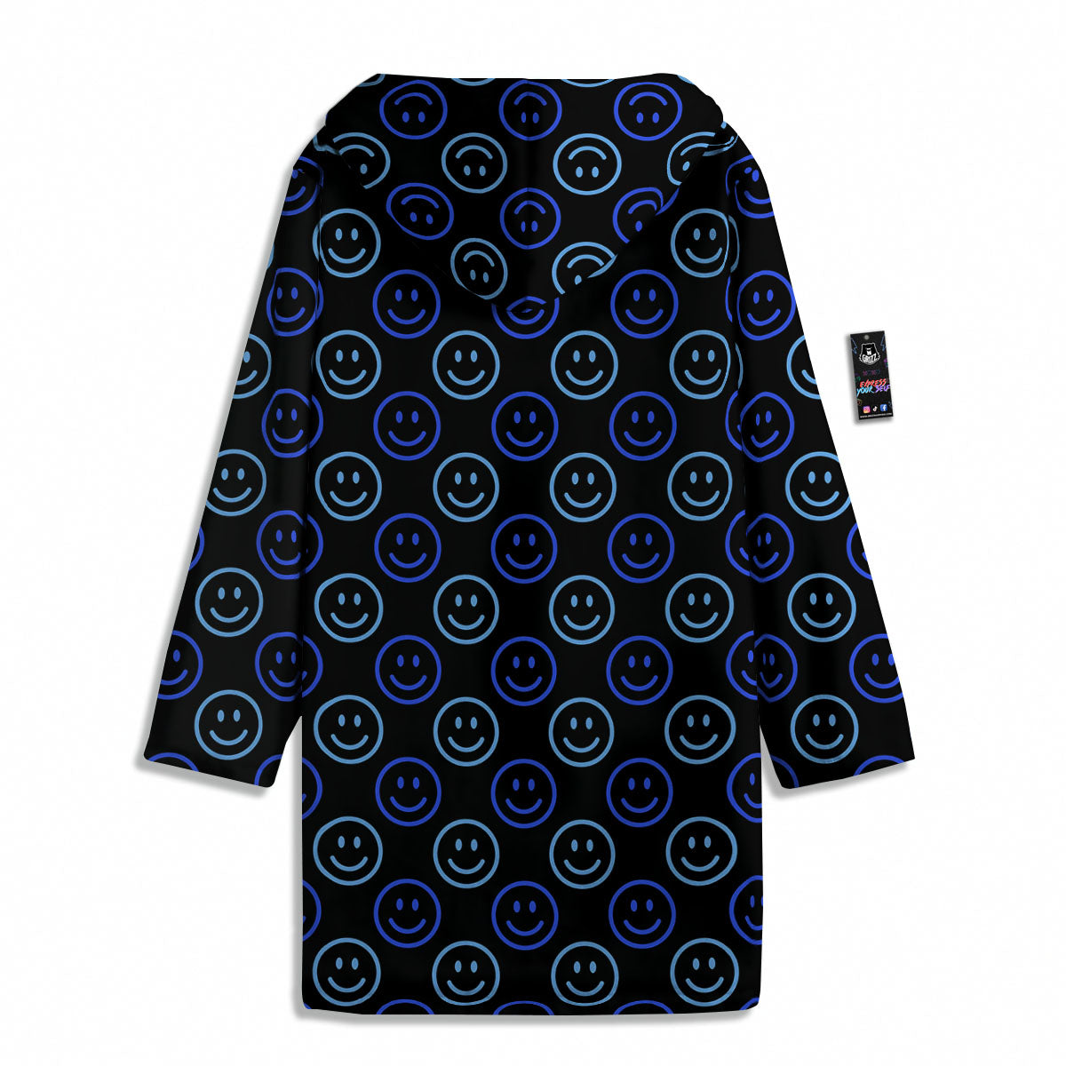 Emoji Blue Print Pattern Men's Windbreaker Jacket-grizzshop