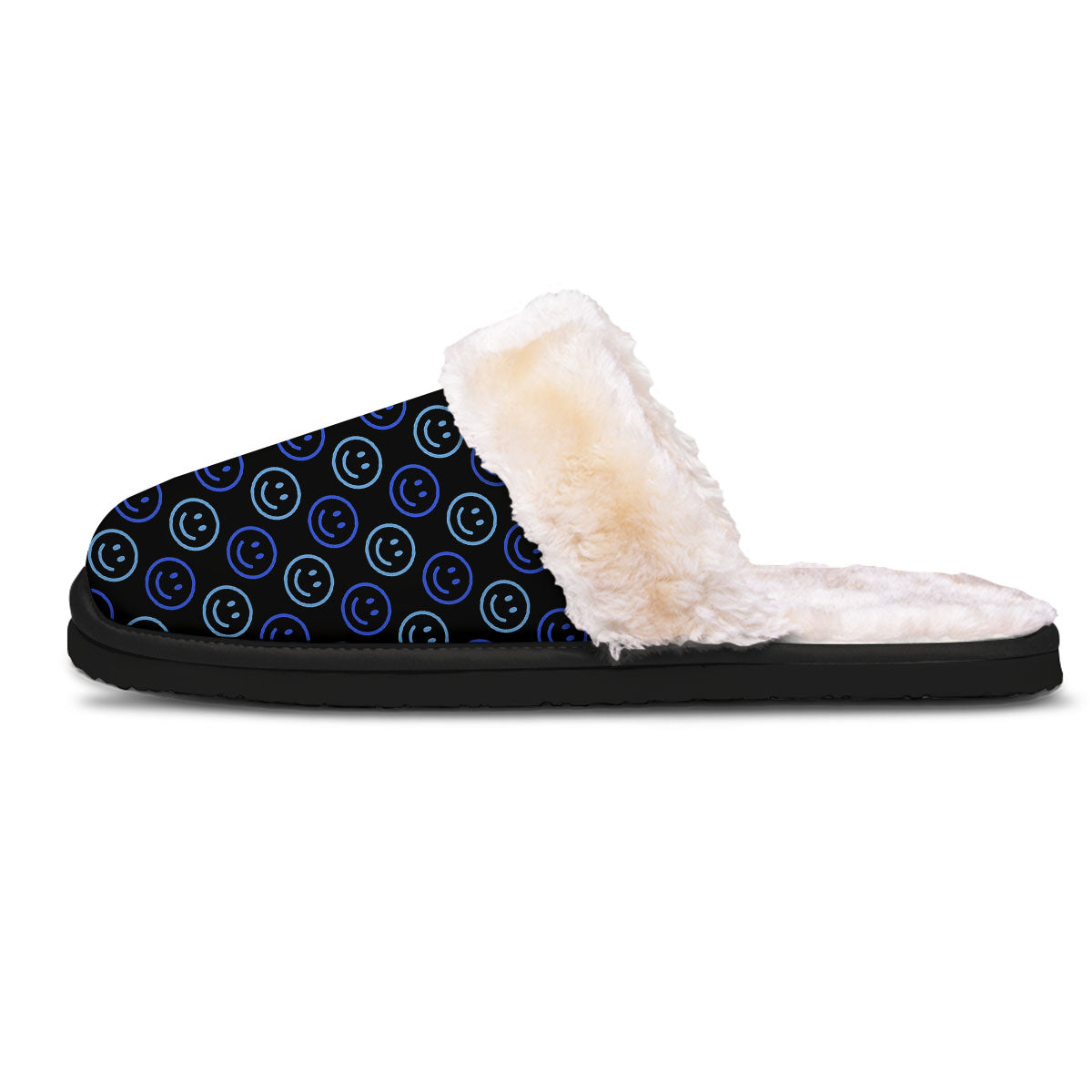 Emoji Blue Print Pattern Slippers-grizzshop
