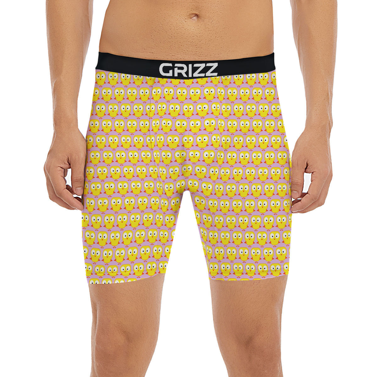 Emoji Chicken Love Print Pattern Boxer Briefs-grizzshop