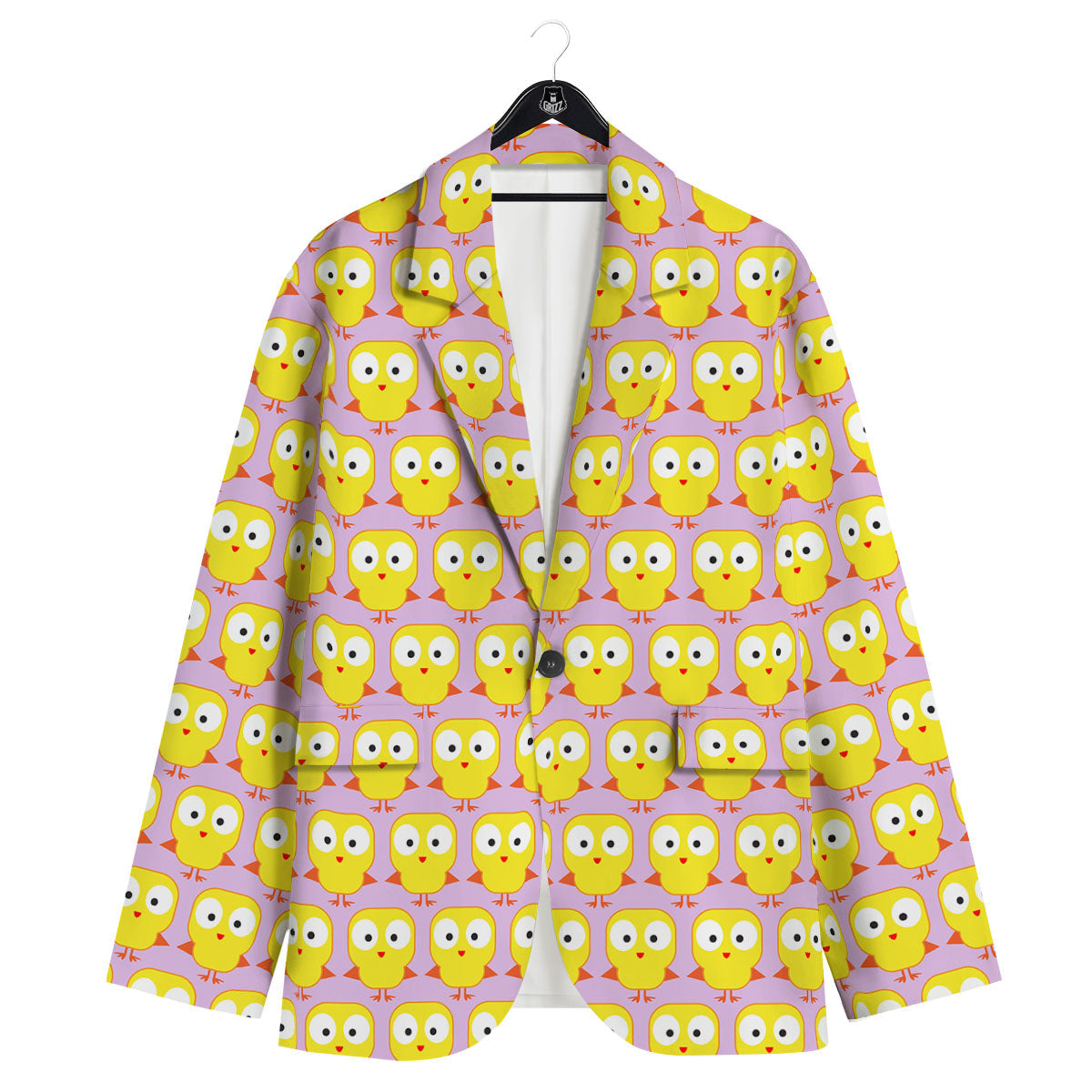 Emoji Chicken Love Print Pattern Men's Sport Coat-grizzshop