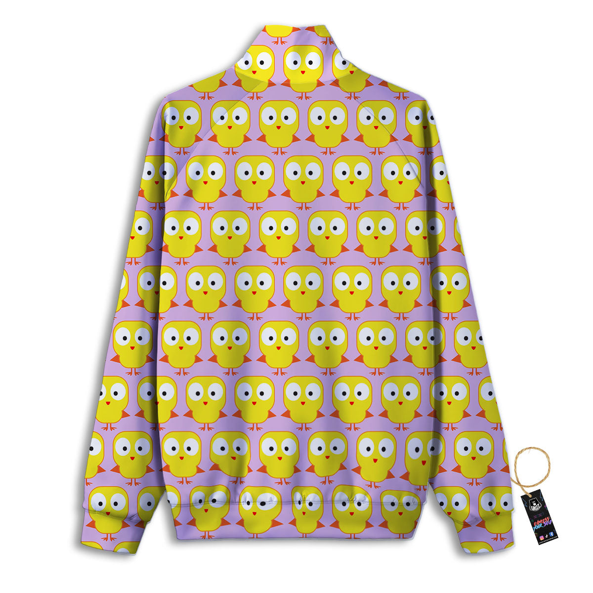 Emoji Chicken Love Print Pattern Track Jacket-grizzshop