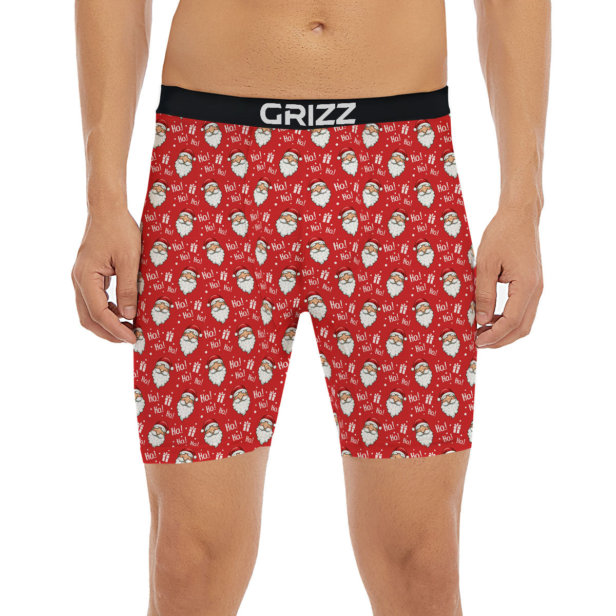 Emoji Christmas Print Pattern Boxer Briefs-grizzshop