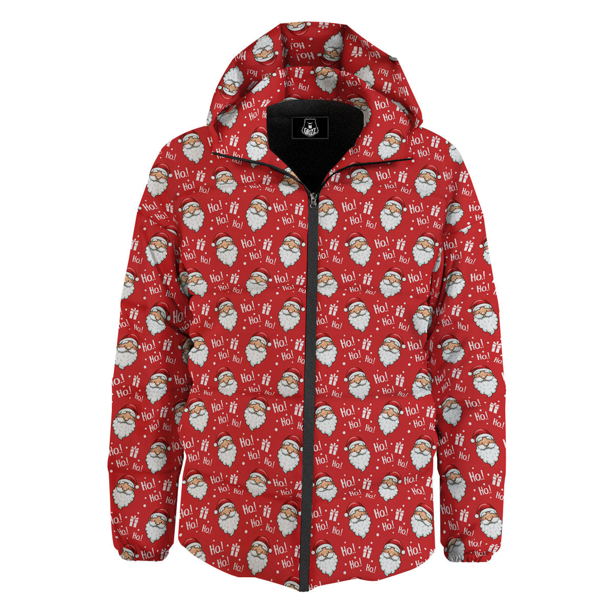 Emoji Christmas Print Pattern Down Jacket-grizzshop